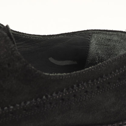 クレープソール ウイングチップ メダリオン スウェード ダービー ドレス シューズ