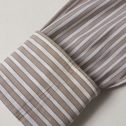 ポルカドット ジャガード ストライプ ストレッチ ドレス シャツ (243106 613NSP) / コンバーチブルカフス LONDON