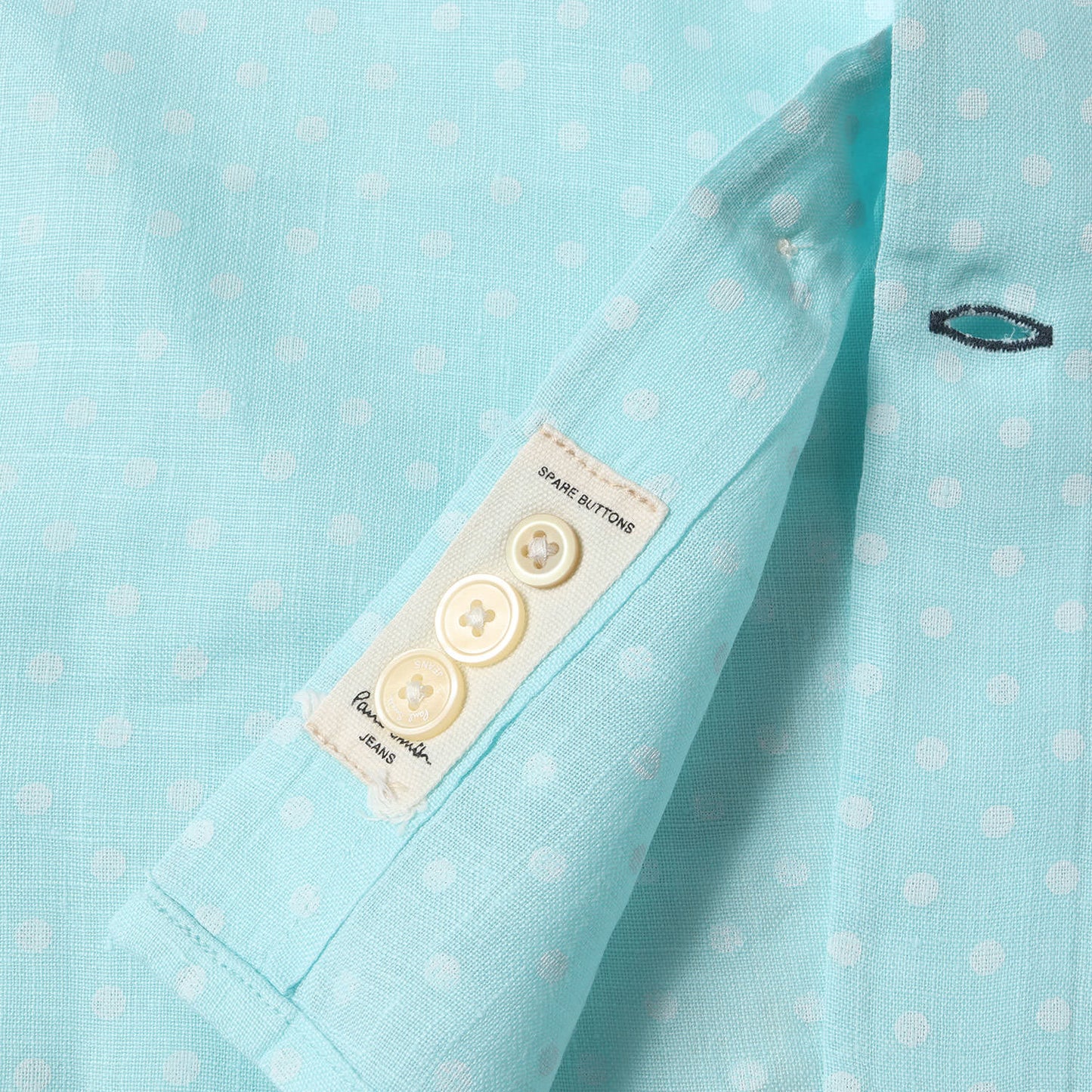 ポルカドット ボタンダウン リネン ドレス シャツ (142609 669M) / JEANS