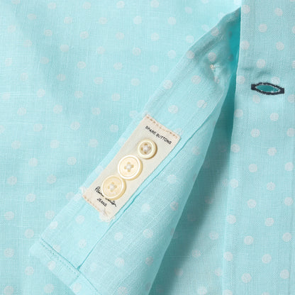ポルカドット ボタンダウン リネン ドレス シャツ (142609 669M) / JEANS