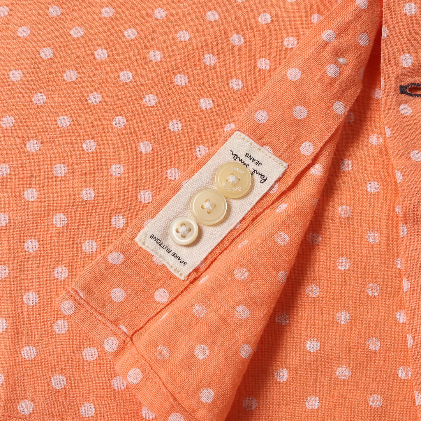 ポルカドット ボタンダウン リネン ドレス シャツ (142609 669M) / JEANS