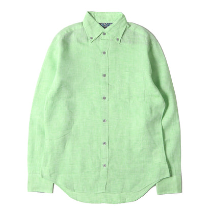 袖裏 小花柄 ボタンダウン リネン ドレス シャツ (133620 C308) / コンバーチブルカフス PS MADE IN JAPAN