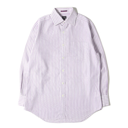 ストライプ ローン ドレス シャツ (113105 786E) / コンバーチブルカフス LONDON MADE IN JAPAN