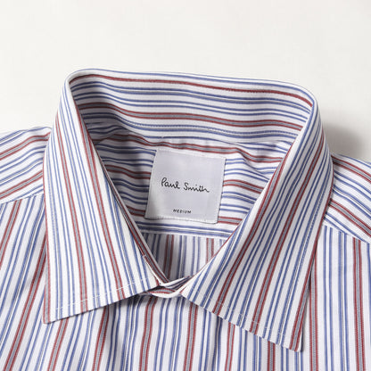 カフス裏 ペイズリー ストライプ ローン ドレス シャツ (263213 801PA) / コンバーチブルカフス MADE IN JAPAN