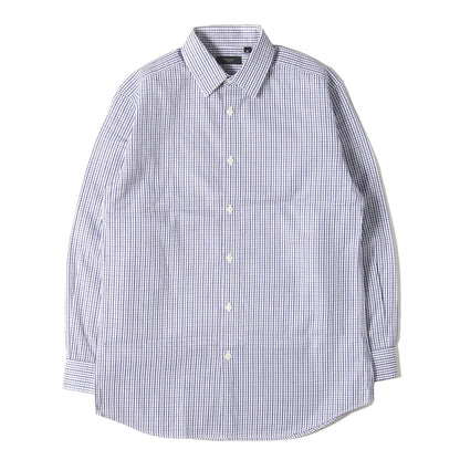 カフス裏 ピンドット チェック ブロード ドレス シャツ (233116 A913M) / LONDON