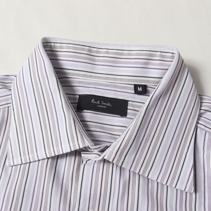 ジャガード ストライプ ローン ドレス シャツ (253116 613N) / コンバーチブルカフス LONDON MADE IN JAPAN