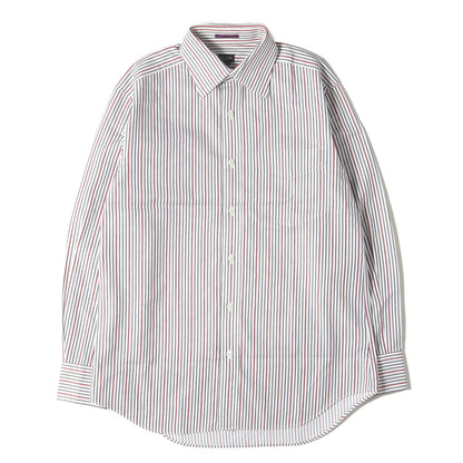 カフス裏 タータンチェック ストライプ ブロード ドレス シャツ (203110 D205) / コンバーチブルカフス LONDON MADE IN JAPAN