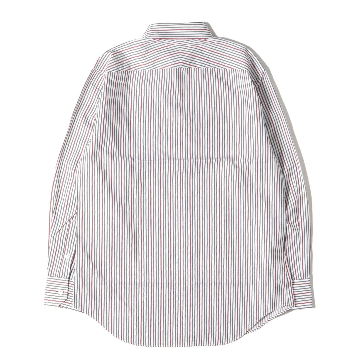 カフス裏 タータンチェック ストライプ ブロード ドレス シャツ (203110 D205) / コンバーチブルカフス LONDON MADE IN JAPAN