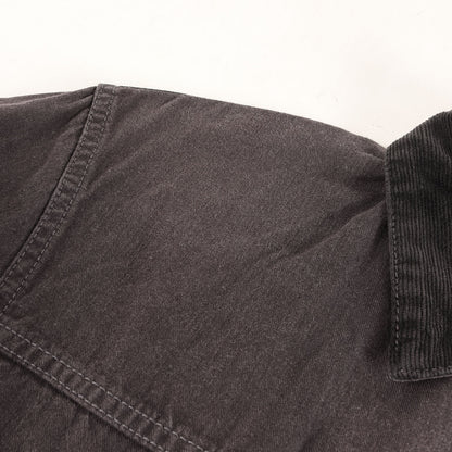 コーデュロイカラー ブラックデニム カバーオール コート (2820400040) / MADE IN JAPAN