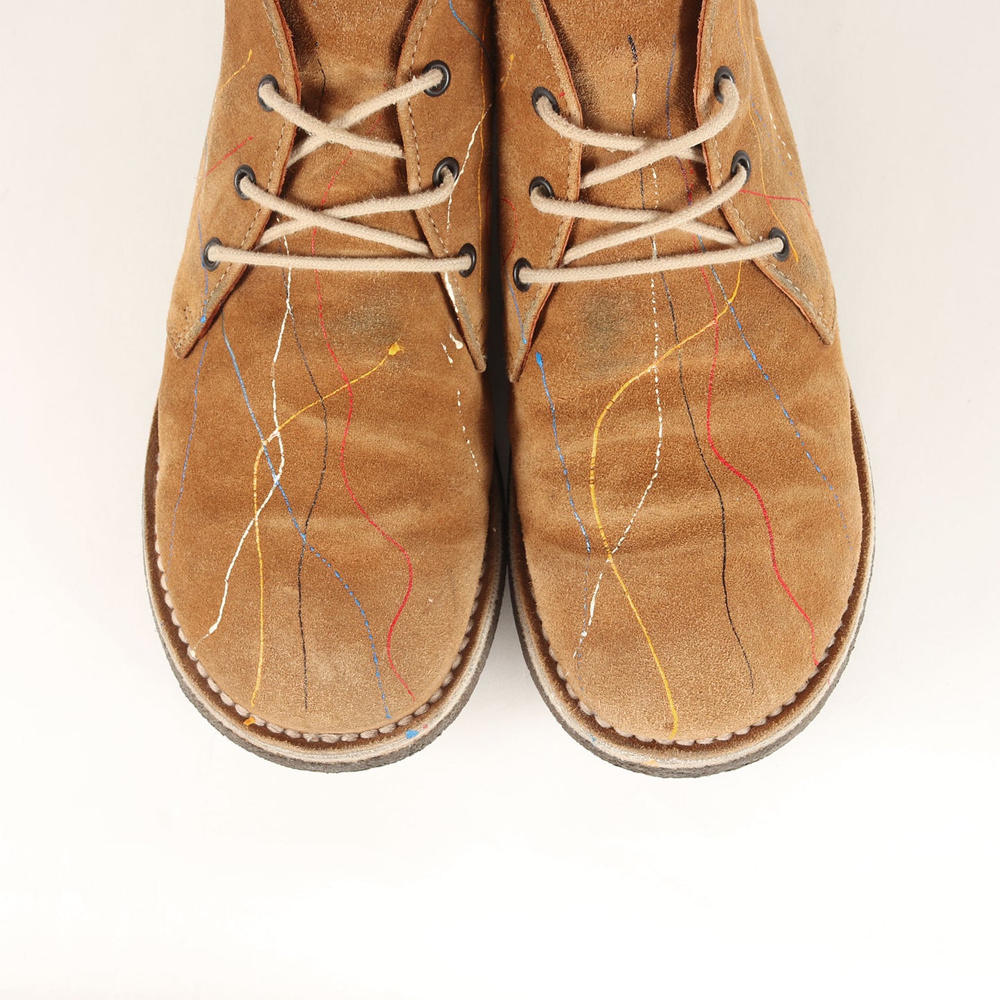 × UNITED ARROWS BEAUTY&YOUTH 別注 ペイント加工 スウェード デザート ブーツ (36523)