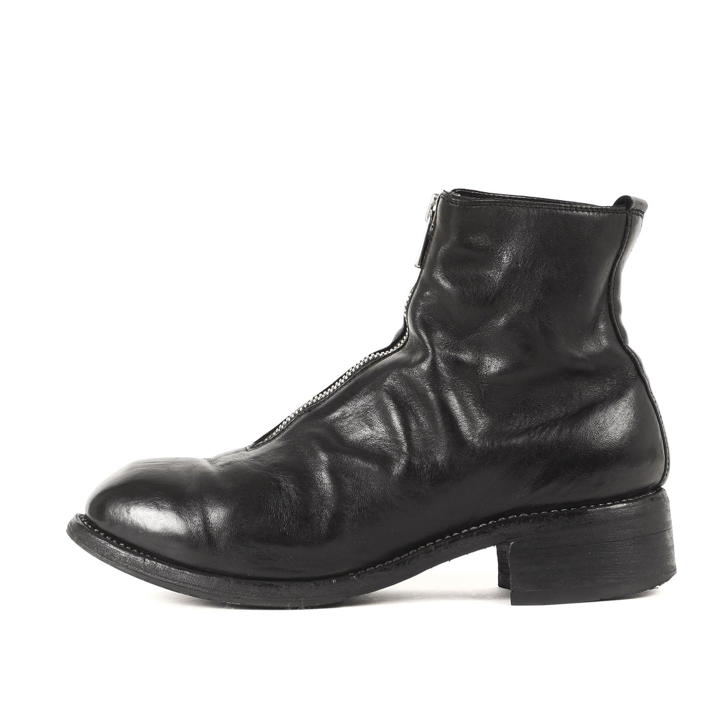 フロントジップ ホースフルグレインレザー ブーツ (PL1)