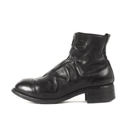 フロントジップ ホースフルグレインレザー ブーツ (PL1)