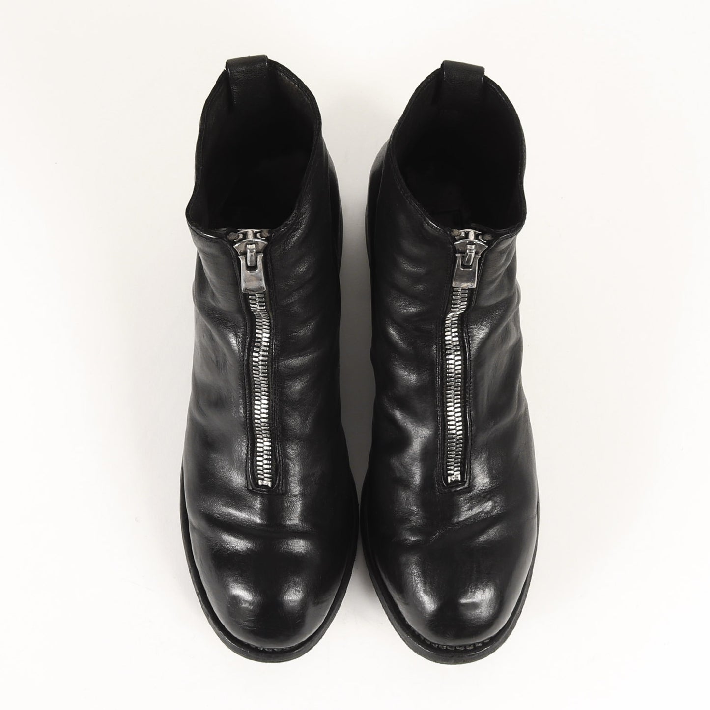 フロントジップ ホースフルグレインレザー ブーツ (PL1)