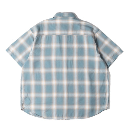 25SS オンブレチェック コットンレーヨン 半袖 シャツ (4120700155)