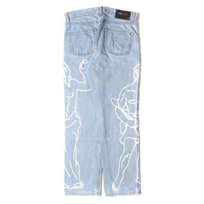 22SS グラフィック 抜染 テーパード デニム パンツ(LONDINIUM JEAN)
