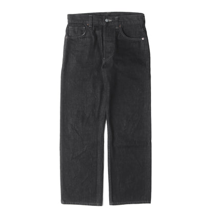 24SS × EDWIN ストレート セルビッジ ブラックデニム パンツ (ORGANIC COTTON DENIM 579-4140002)