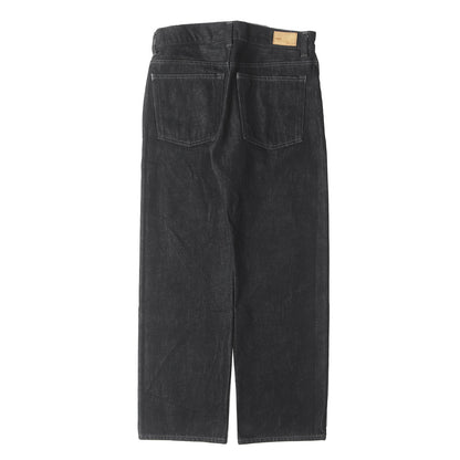 24SS × EDWIN ストレート セルビッジ ブラックデニム パンツ (ORGANIC COTTON DENIM 579-4140002)