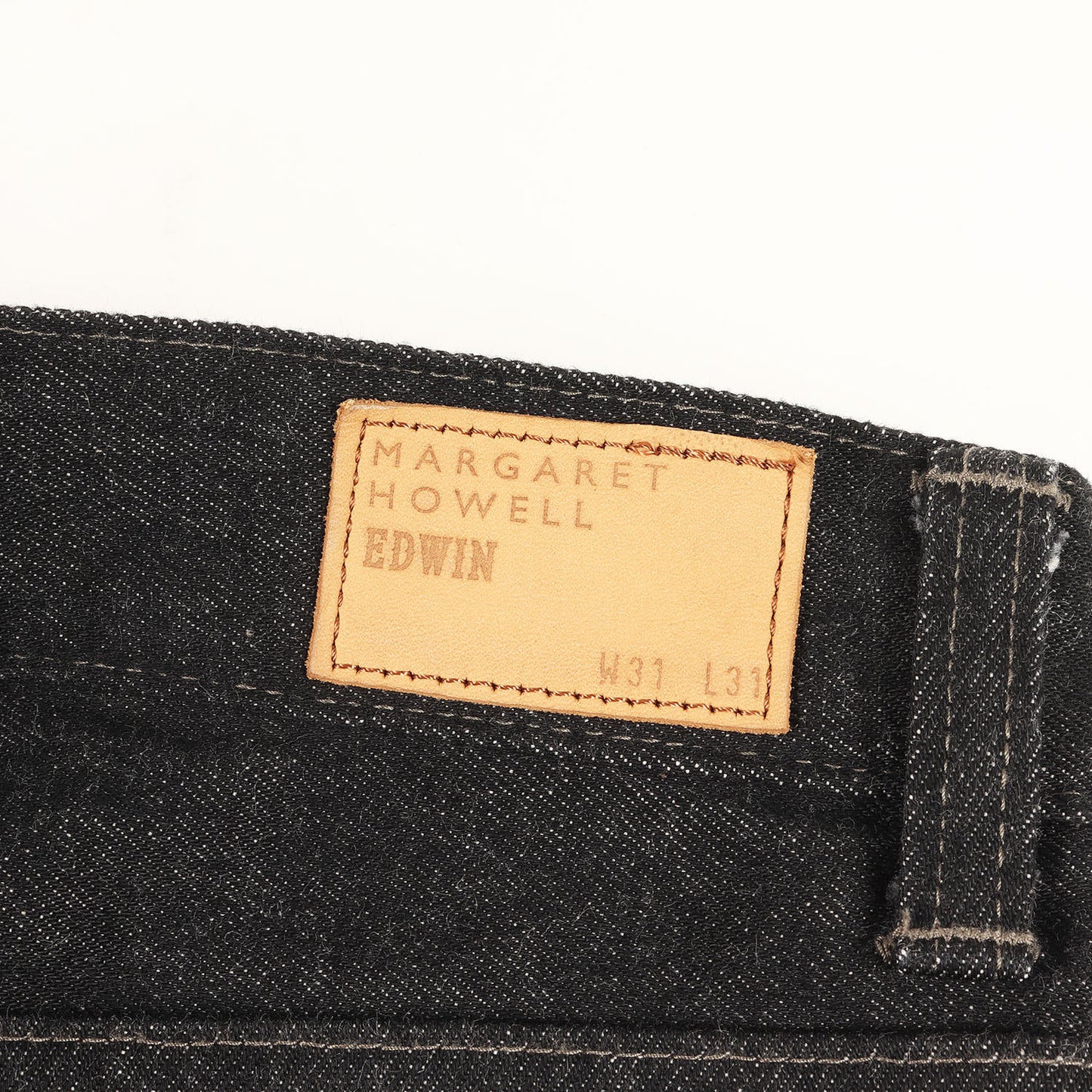 24SS × EDWIN ストレート セルビッジ ブラックデニム パンツ (ORGANIC COTTON DENIM 579-4140002)