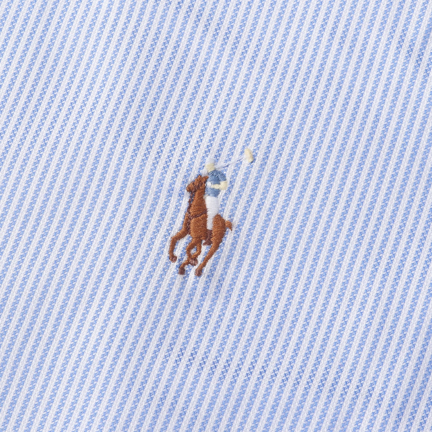 ポニー 刺繍 ストライプ ドレス シャツ