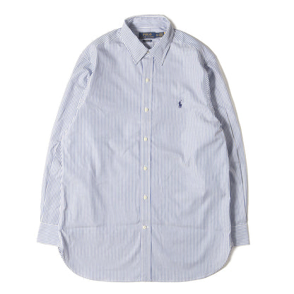 ポニー 刺繍 ストライプ ドレス シャツ