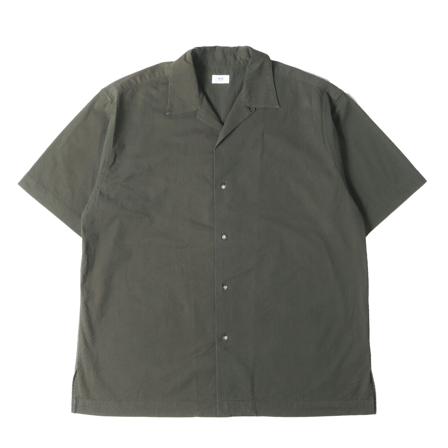 25SS オープンカラー ストレッチ シアサッカー 半袖 シャツ (4120700156)