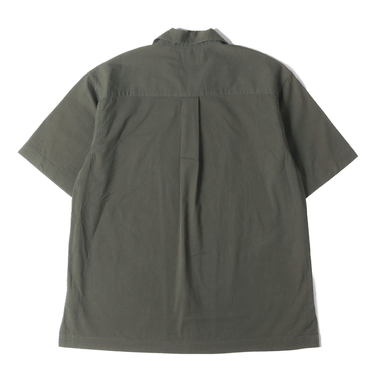 25SS オープンカラー ストレッチ シアサッカー 半袖 シャツ (4120700156)