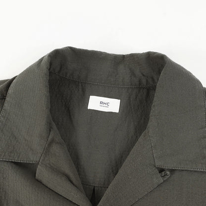 25SS オープンカラー ストレッチ シアサッカー 半袖 シャツ (4120700156)