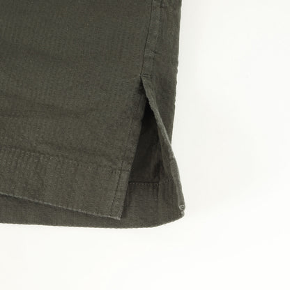 25SS オープンカラー ストレッチ シアサッカー 半袖 シャツ (4120700156)