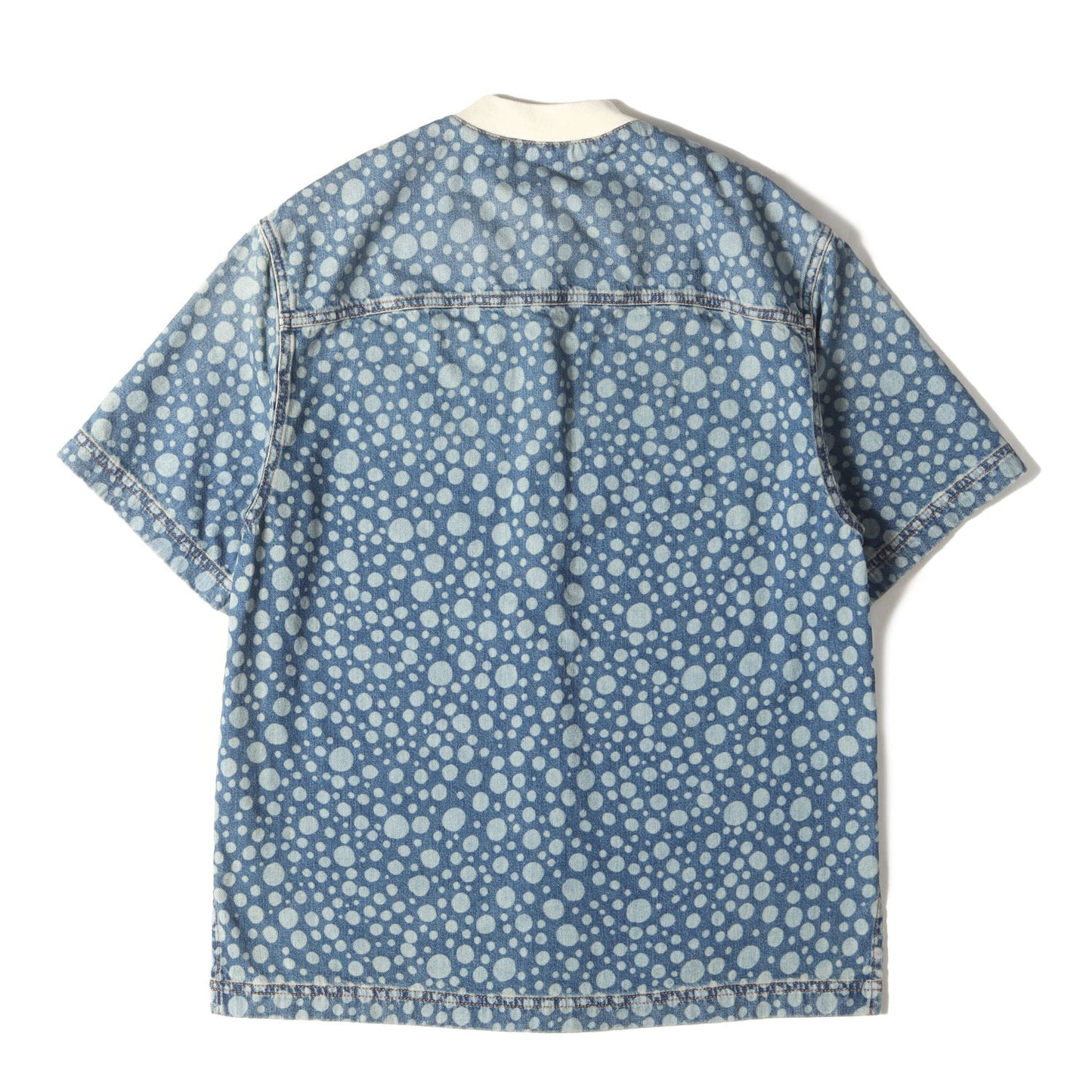 23AW × yayoi kusama シグネチャー ロゴ インフィニティドット デニム 半袖 シャツ (RM232H YN4 HOS33W)