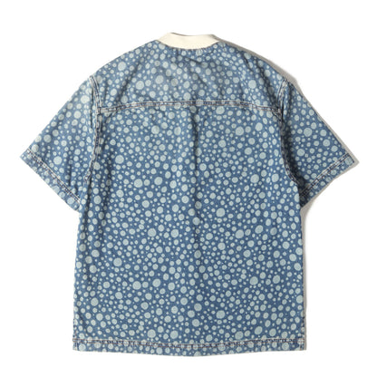 23AW × yayoi kusama シグネチャー ロゴ インフィニティドット デニム 半袖 シャツ (RM232H YN4 HOS33W)