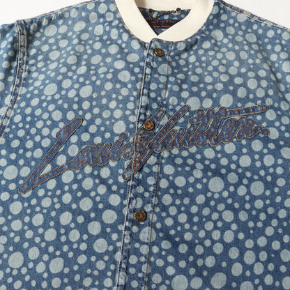 23AW × yayoi kusama シグネチャー ロゴ インフィニティドット デニム 半袖 シャツ (RM232H YN4 HOS33W)