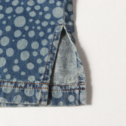 23AW × yayoi kusama シグネチャー ロゴ インフィニティドット デニム 半袖 シャツ (RM232H YN4 HOS33W)