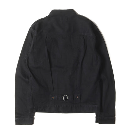 1st タイプ ブラックデニム トラッカー ジャケット (211116104)