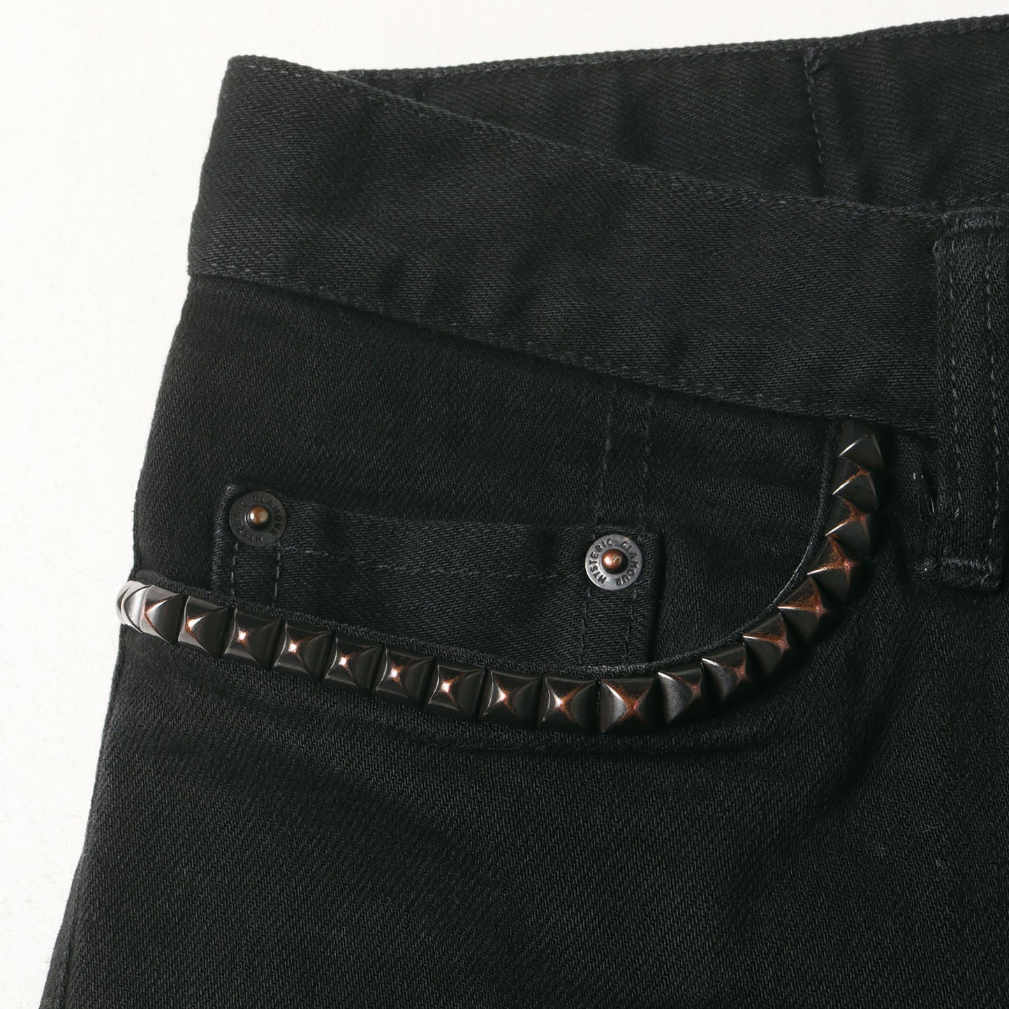スタッズ ストレッチ デニム スキニー パンツ (0241AP20)