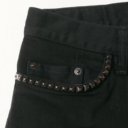 スタッズ ストレッチ デニム スキニー パンツ (0241AP20)