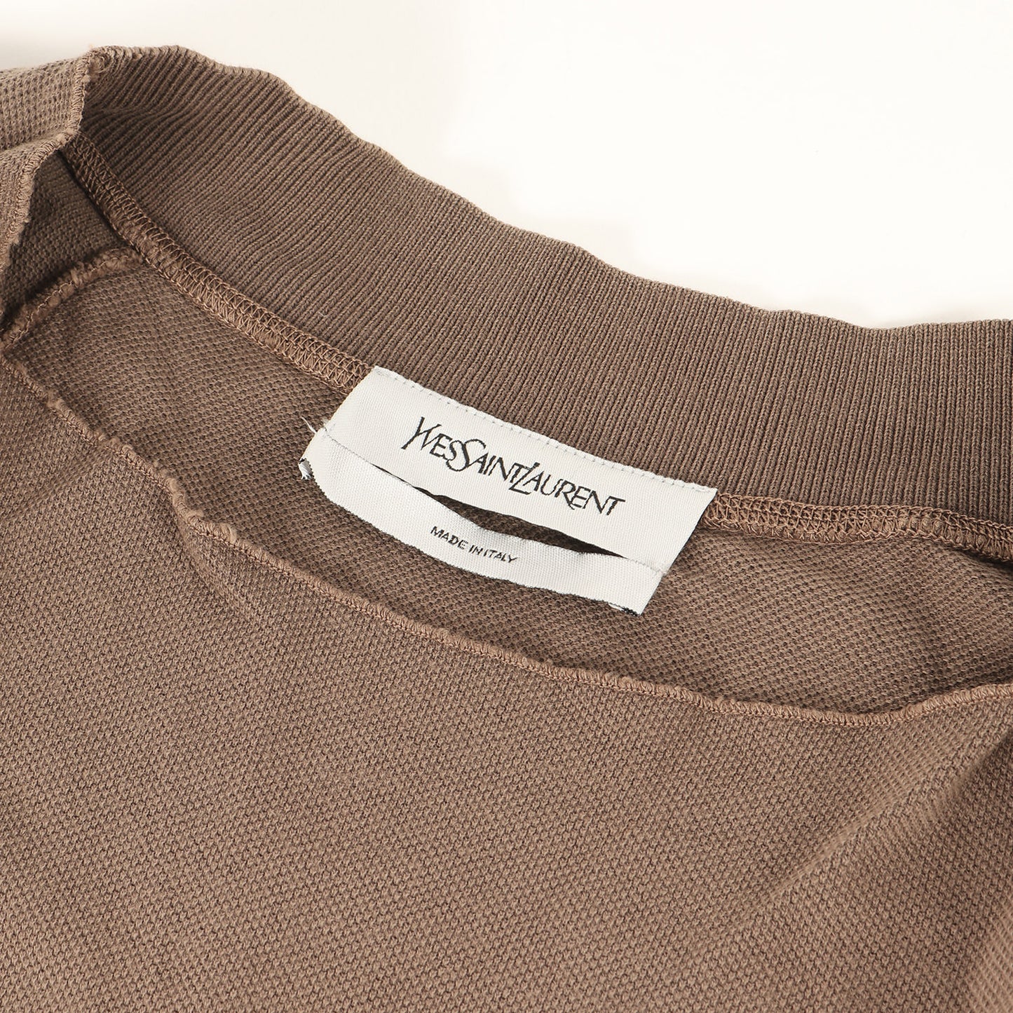 変型ネック 鹿の子 ロングスリーブ Tシャツ (233467 Y1LMP)