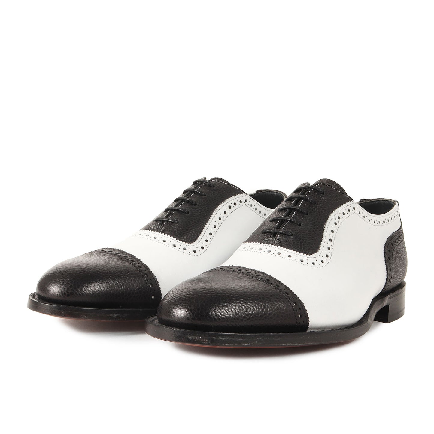 25SS × Tricker's ツートーン ウイングチップ レザー オックスフォード ドレス シューズ (WO-K103)