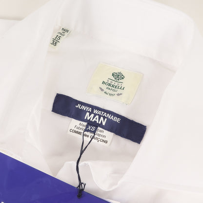 25SS × LUIGI BORRELLI カスタマイズ パッチワーク 刺繍 ストレッチ ブロード ドレス シャツ (PATCHWORK SHIRT WO-B002)