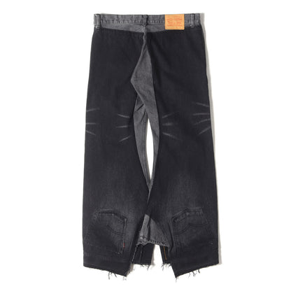 25SS × Levi's 解体 再構築 反転 フレア デニム パンツ (DECONSTRUCTION FLARE DENIM PANTS WO-P218)