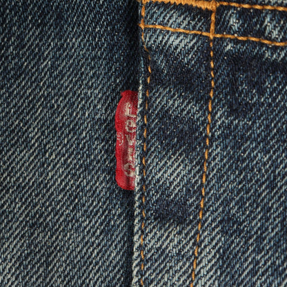25SS × Levi's 解体 再構築 ドッキング ダブルウエスト テーパード デニム パンツ (WO-P208)