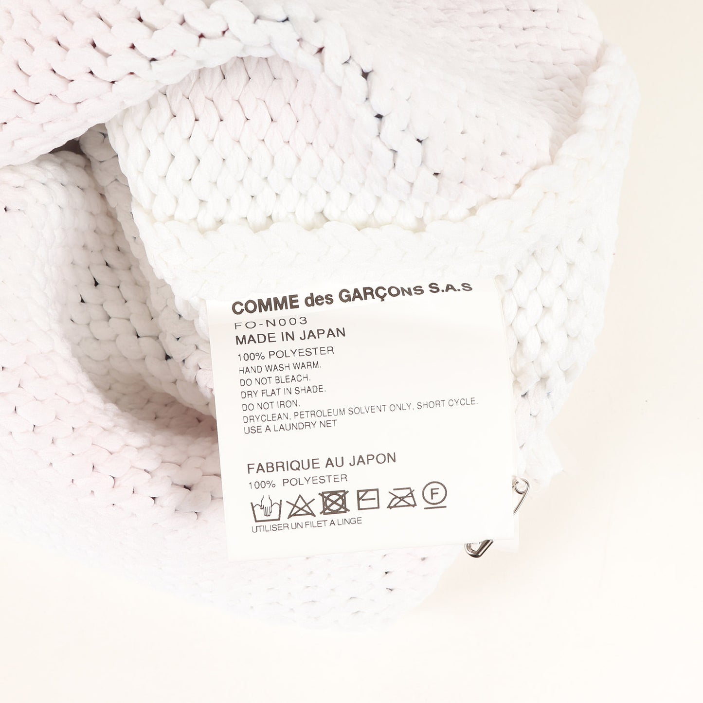 25SS タータンチェック 転写プリント ミドルゲージ ポリ ニット (FO-N003)