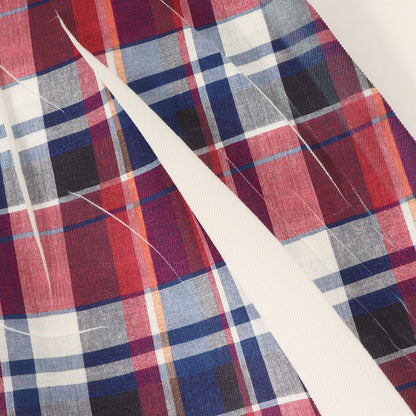 25SS タータンチェック 転写プリント ツータック ポリ バミューダ ショーツ (FO-P501)