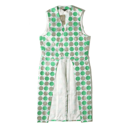 25SS ポルカドット ジャガード ポリ テールコート ベスト (PO-V002)