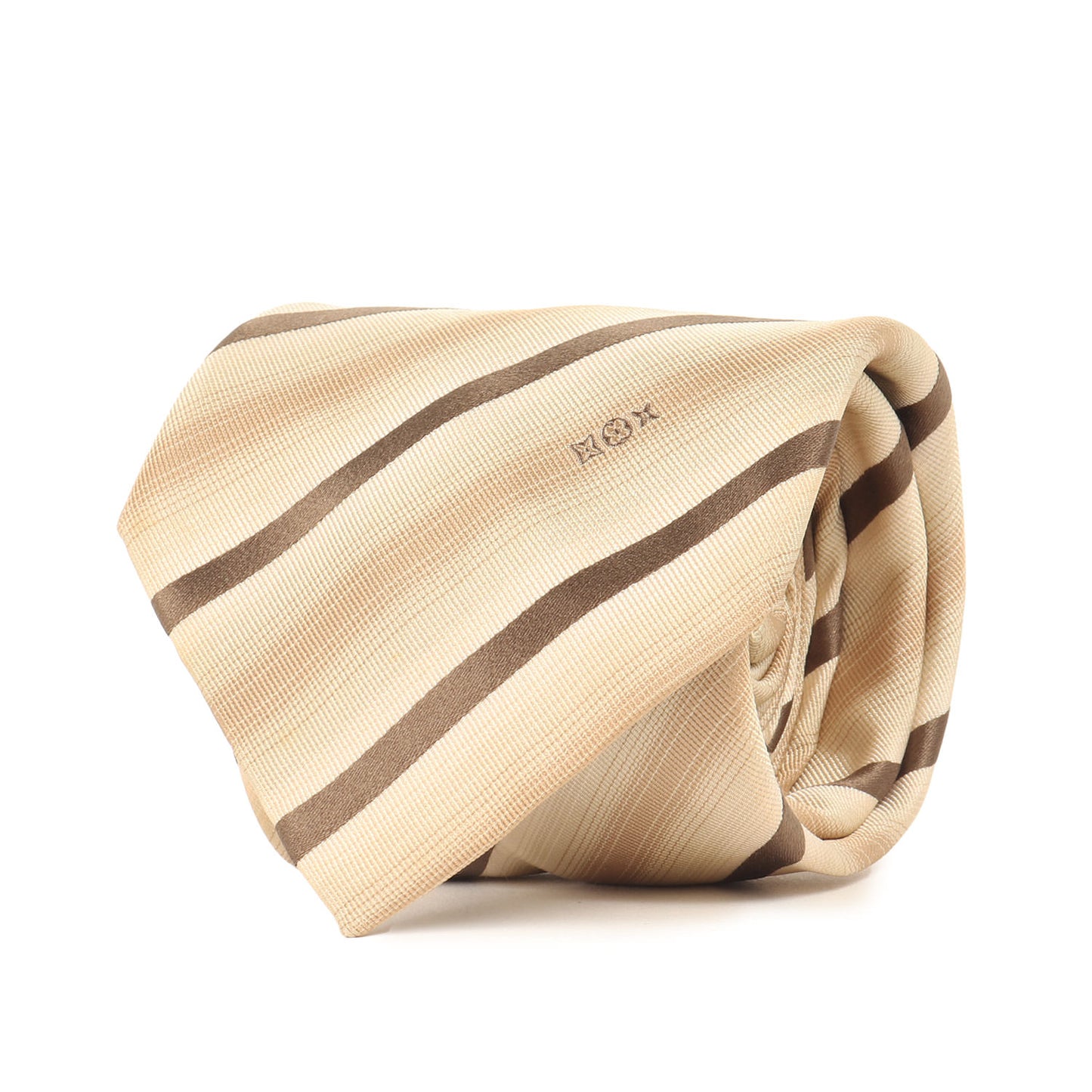 モノグラムフラワー ジャガード オンブレ ストライプ レジメンタル シルク ネクタイ