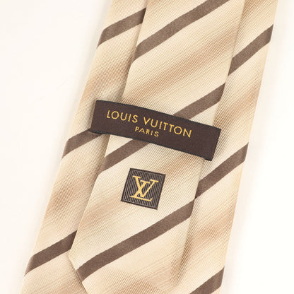 モノグラムフラワー ジャガード オンブレ ストライプ レジメンタル シルク ネクタイ