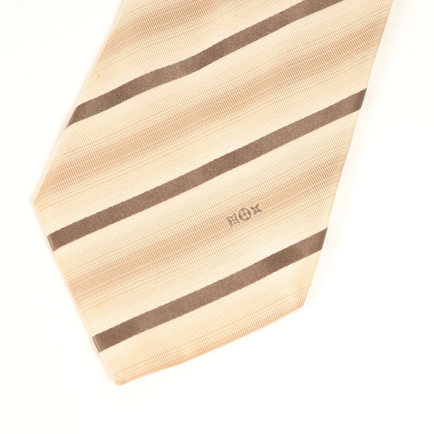 モノグラムフラワー ジャガード オンブレ ストライプ レジメンタル シルク ネクタイ