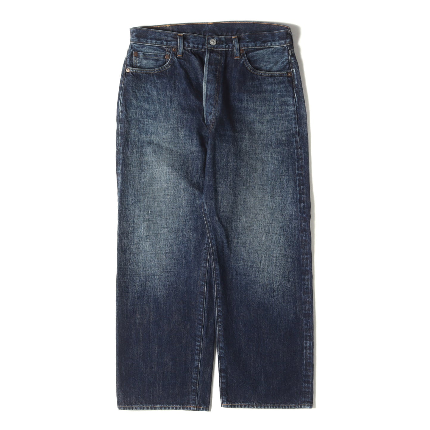 24SS ヴィンテージウォッシュ ワイド デニム パンツ (SD 5P Denim Pants 950 Vintage Wash) / ボタンフライ スレーキシールドロゴ