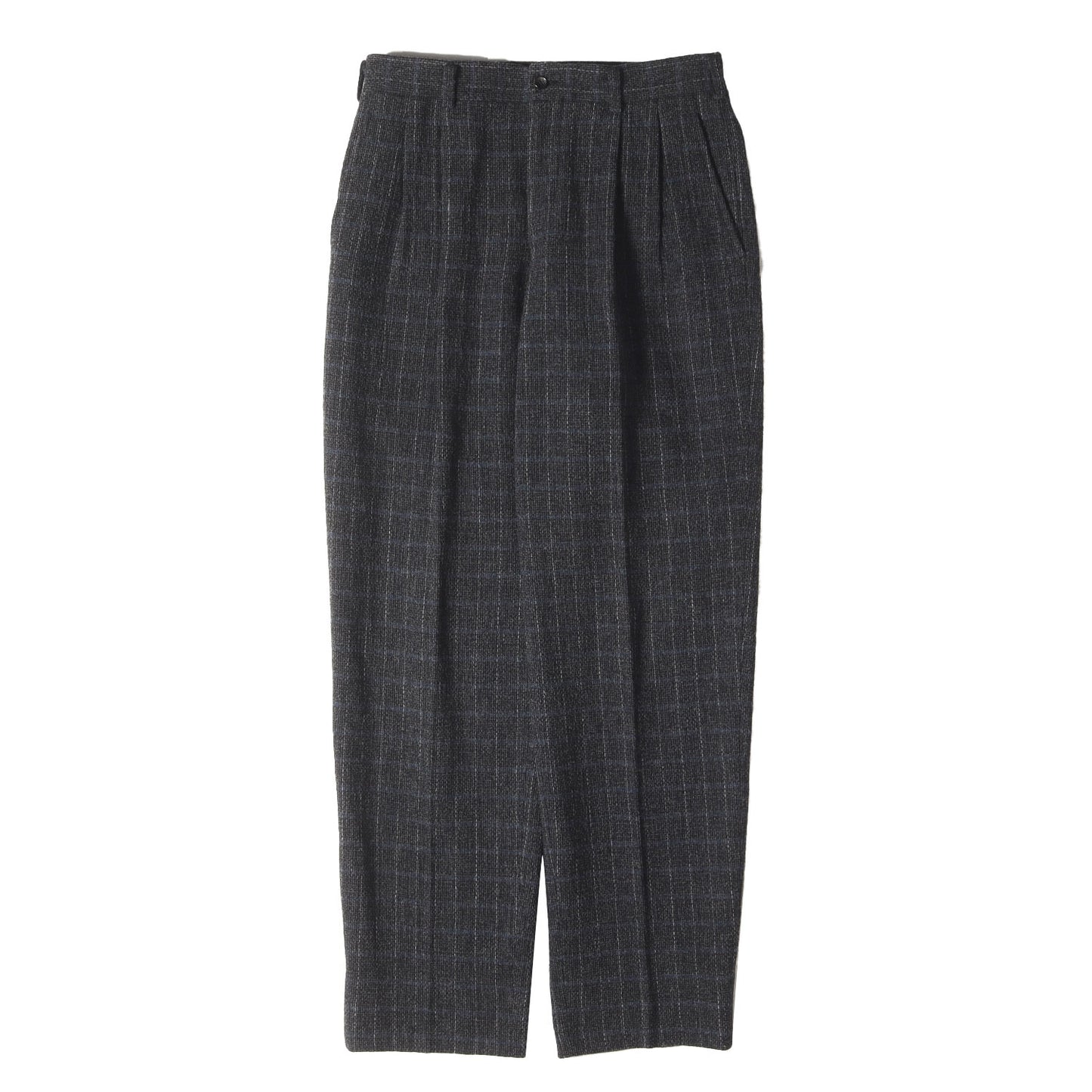 01AW チェック ツータック ウール ツイード トラウザー スラックス パンツ (HC-P008) / ジッパーフライ 田中オム