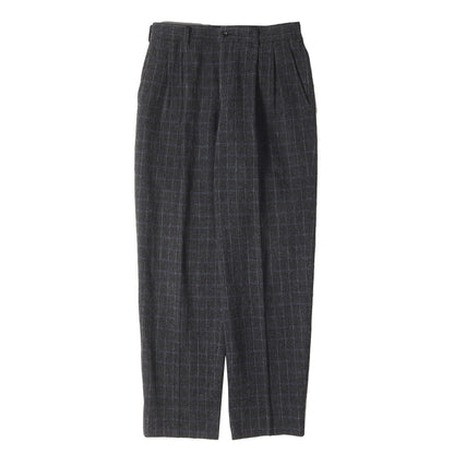01AW チェック ツータック ウール ツイード トラウザー スラックス パンツ (HC-P008) / ジッパーフライ 田中オム