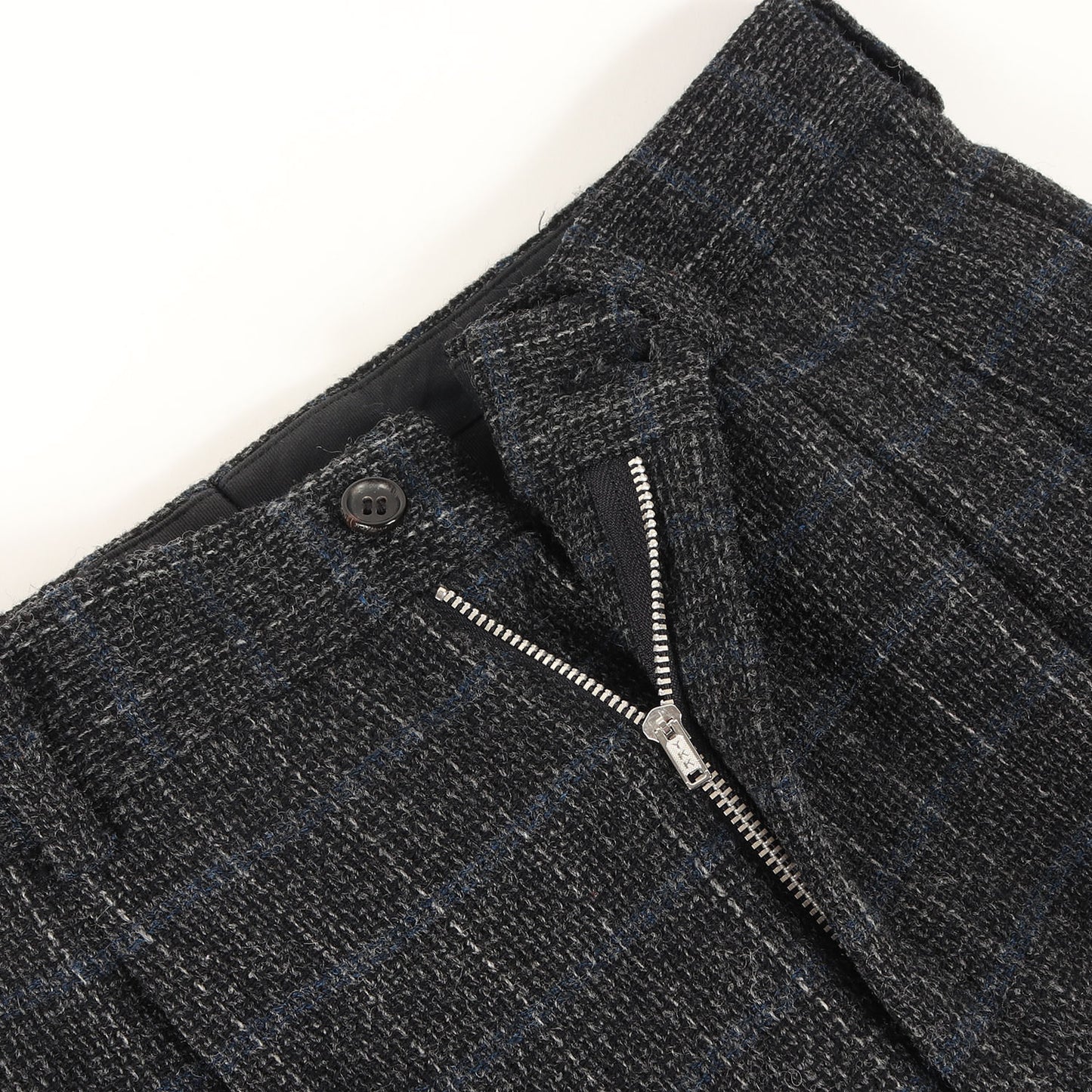 01AW チェック ツータック ウール ツイード トラウザー スラックス パンツ (HC-P008) / ジッパーフライ 田中オム